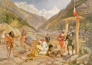 Pilgrims at Gangootree, from 